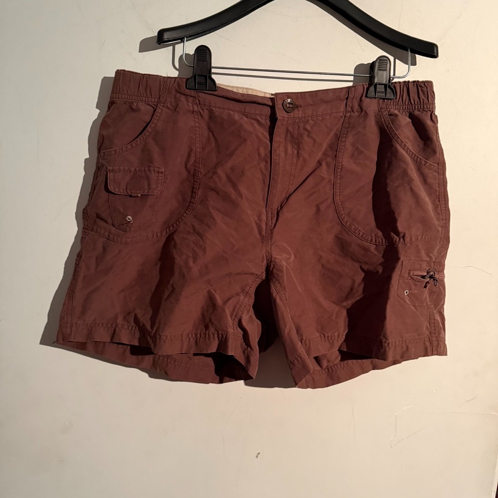 Columbia Womens Shorts Size Large‎ Brown Hiking Active Inseam 6"